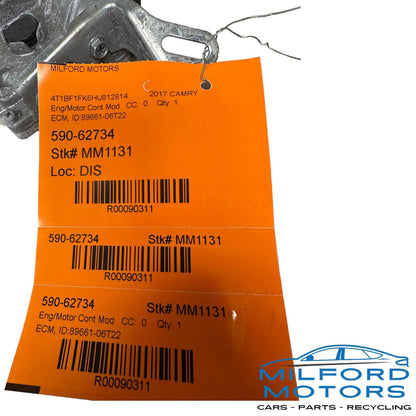 Electronic Control Module VIN F Fits 16-217 Toyota Camry Sedan 2.5L 89661-06T22