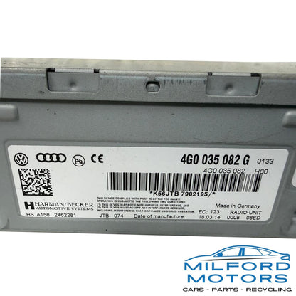 Audio Equipment Radio Receiver Trunk Mounted Fits 2014 Audi A4 2.0L 4G0035082G