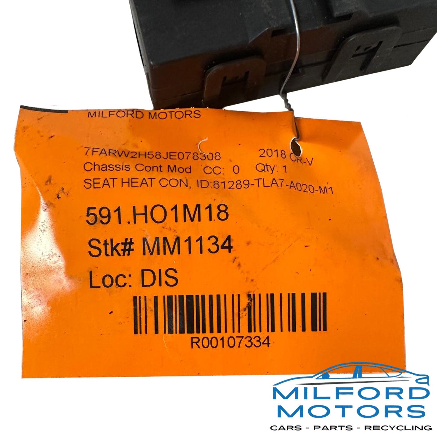 Front Seat Heater Control Module - 2018 Honda CR-V 1.5L ID: 81289-TLA7-A020-M1