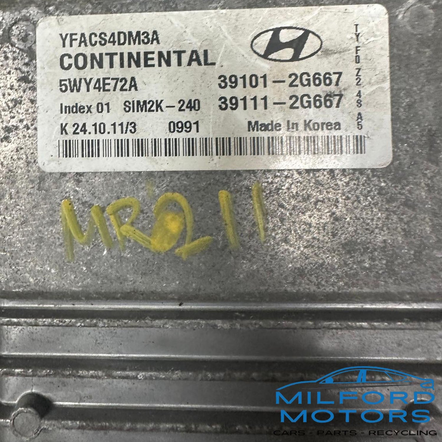 Electronic Control Module (ECM) Fits 2011-2014 Hyundai Sonata 2.4L 3911-2G667