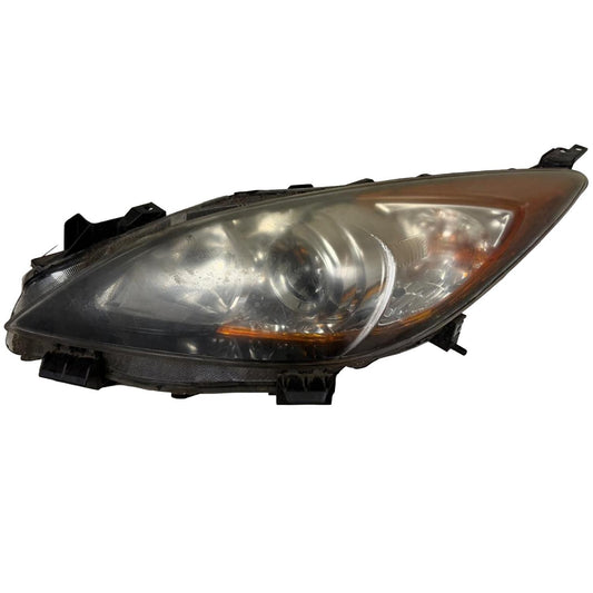 Driver Left Headlight Lamp Halogen Chrome Bezel Fits 2010-2013 Mazda 3 2.0L