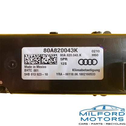 Temperature Control Front w/ Heated Seat Fits 2017-2020 Audi A4 A5 Q5 S4 S5 SQ5