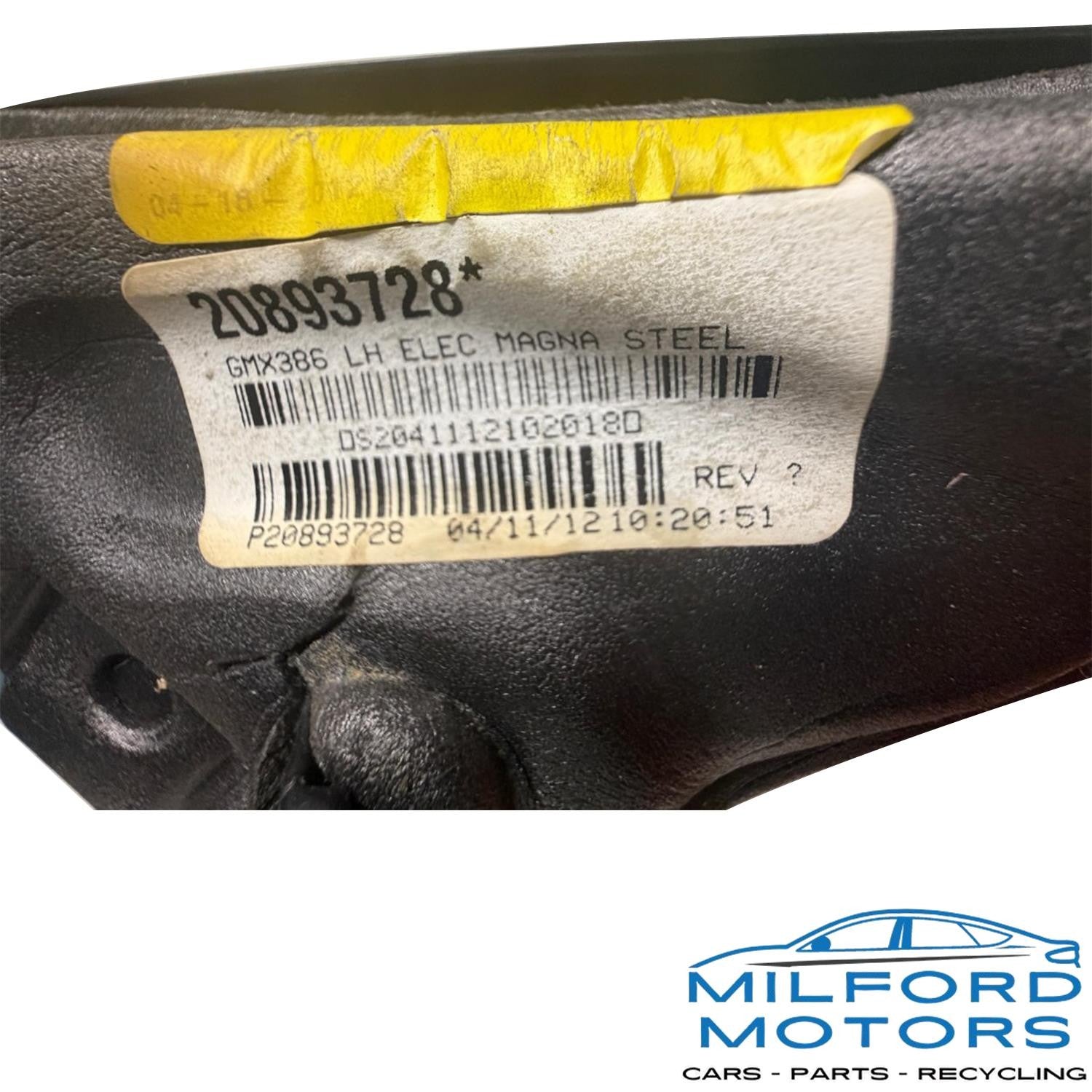 Driver Side View Mirror Power Non-heated Opt D49 Fits 08-12 Chevrolet Malibu L4