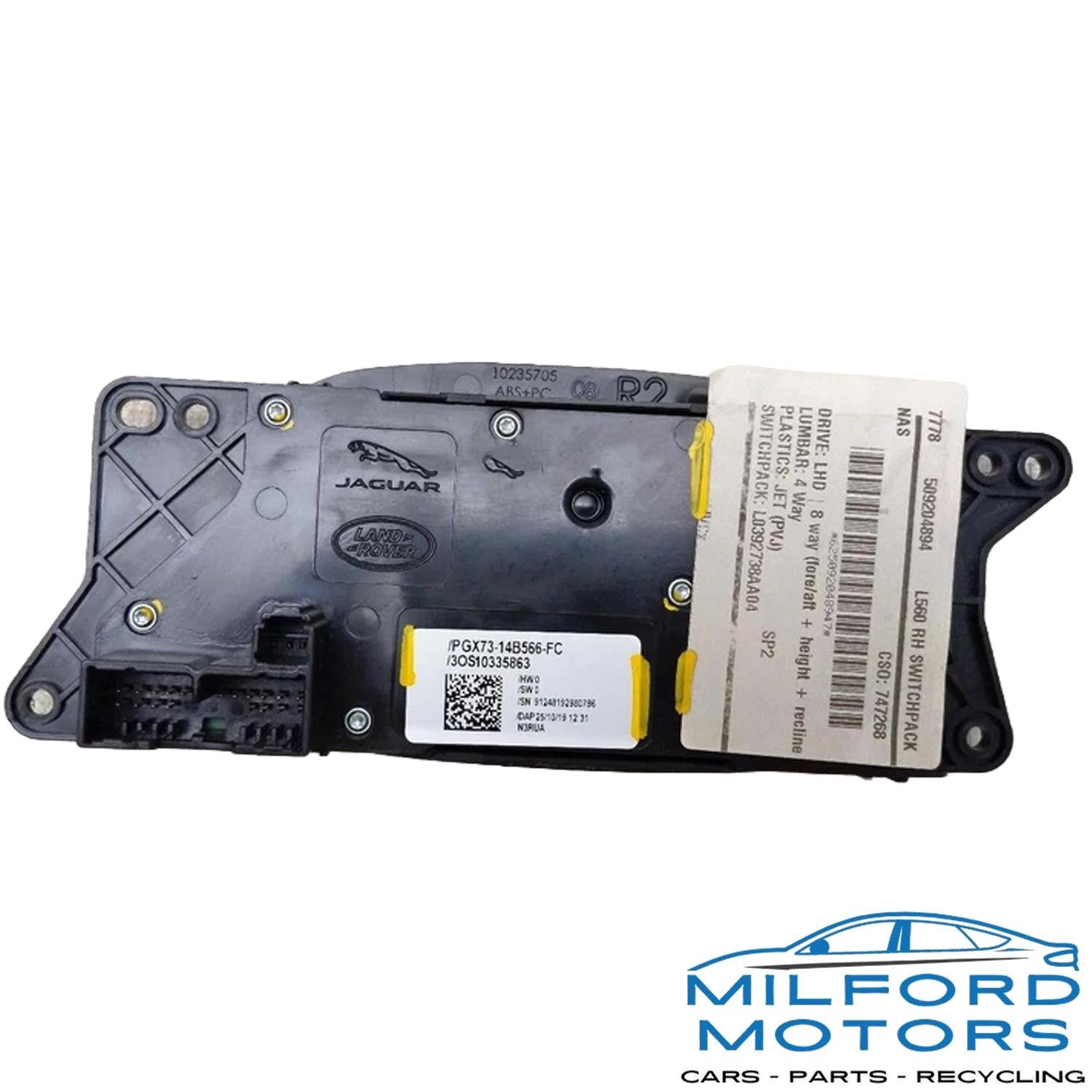 Front Right Seat Switch Control Fits 2019 Land Rover Range Rover Velar 2.0L
