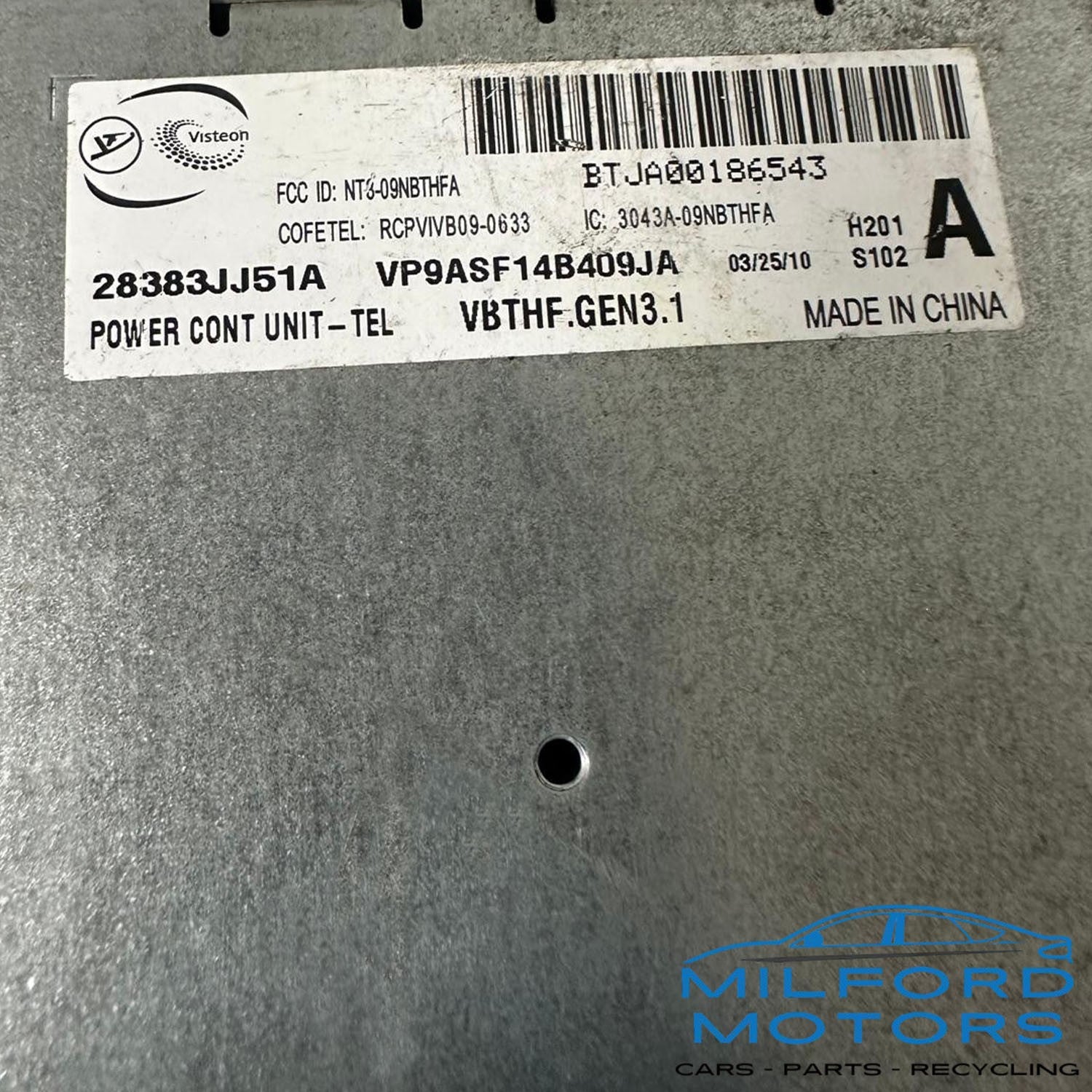 Chassis ECM Communication Telephone Power Control Fits 2010 Nissan Altima 2.5L