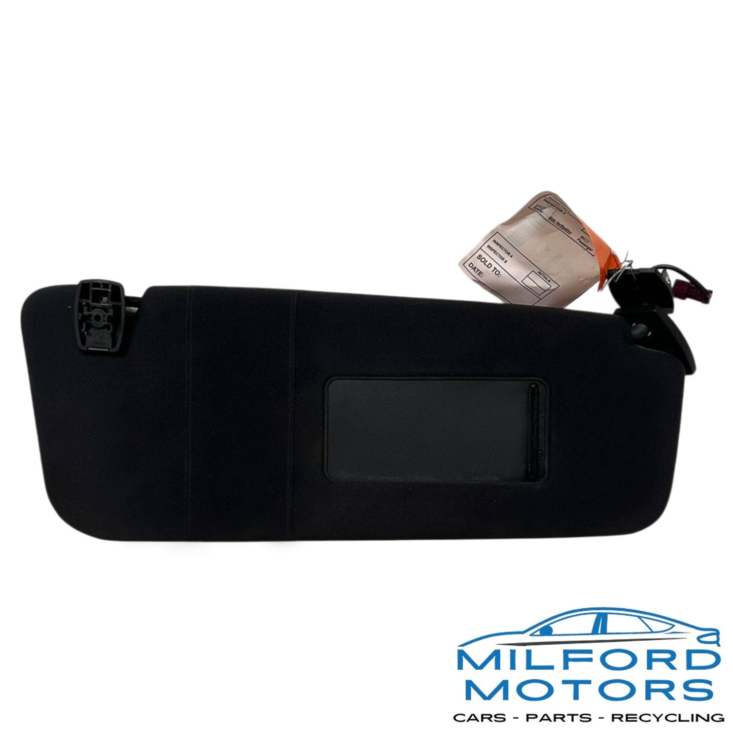 One OEM Passenger Side Black Cloth Sun Visor - 2010-2016 5 Series Sedan