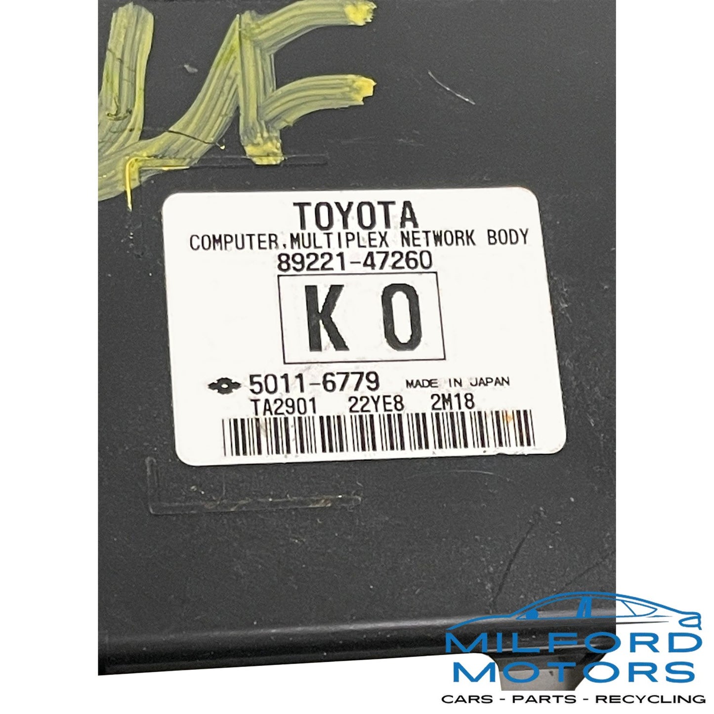 Left Side Chassis ECM Multiplex Network Fits 13-2015 Toyota Prius Hatchback 1.8L