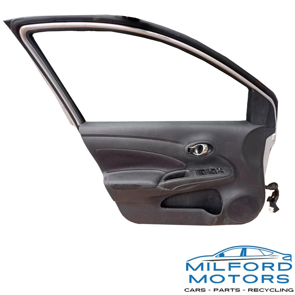 Left Front Electric Door Panel Silver K23 Fits 2012-2019 Nissan Versa Sedan 1.6L