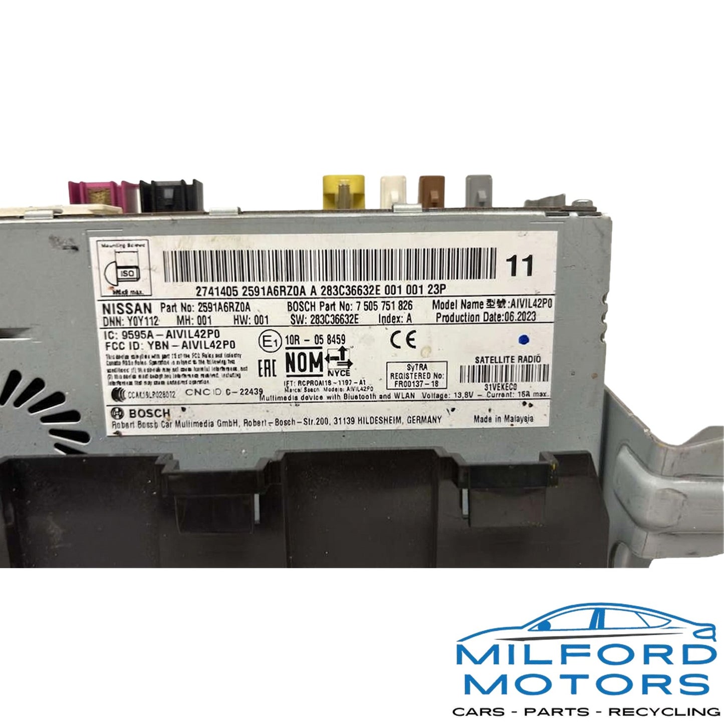 Radio Audio Display Receiver Fits 2023 Nissan Rogue SV 1.5L