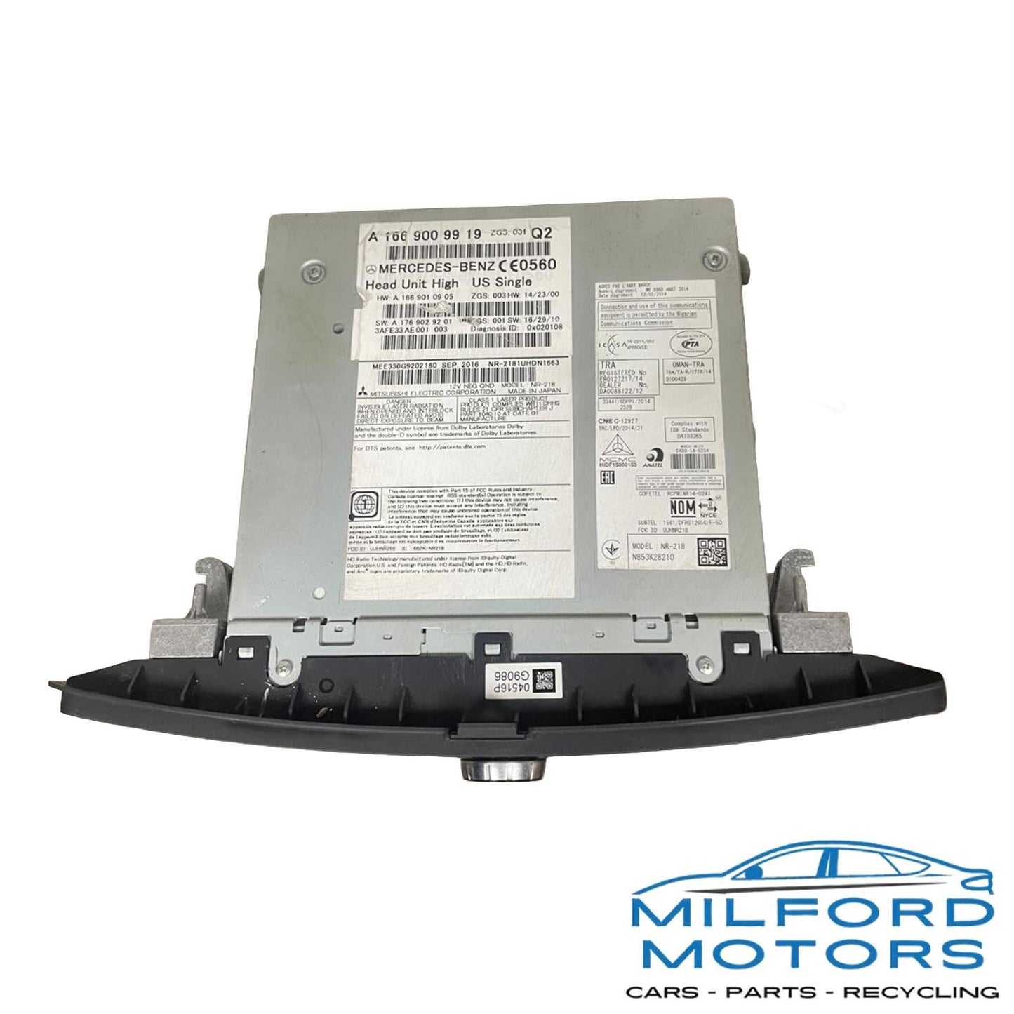 Audio Equipment Radio 166 Type Suv VIN D Fits 2017-2019 Mercedes-Benz GLE350 V6