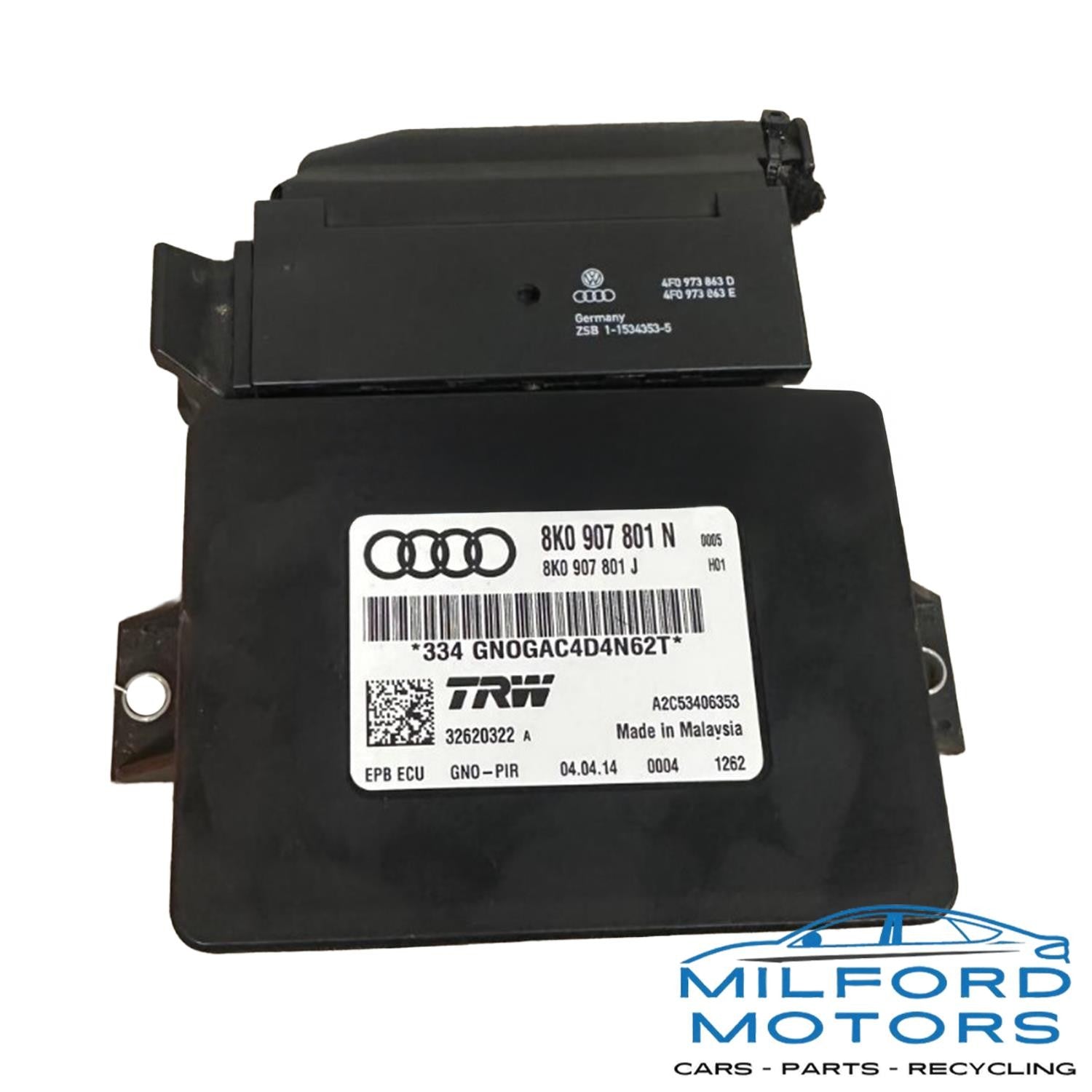 Chassis ECM Parking Brake Fits 2013-2016 Audi A4 Sedan 2.0L ID:8K0907801N