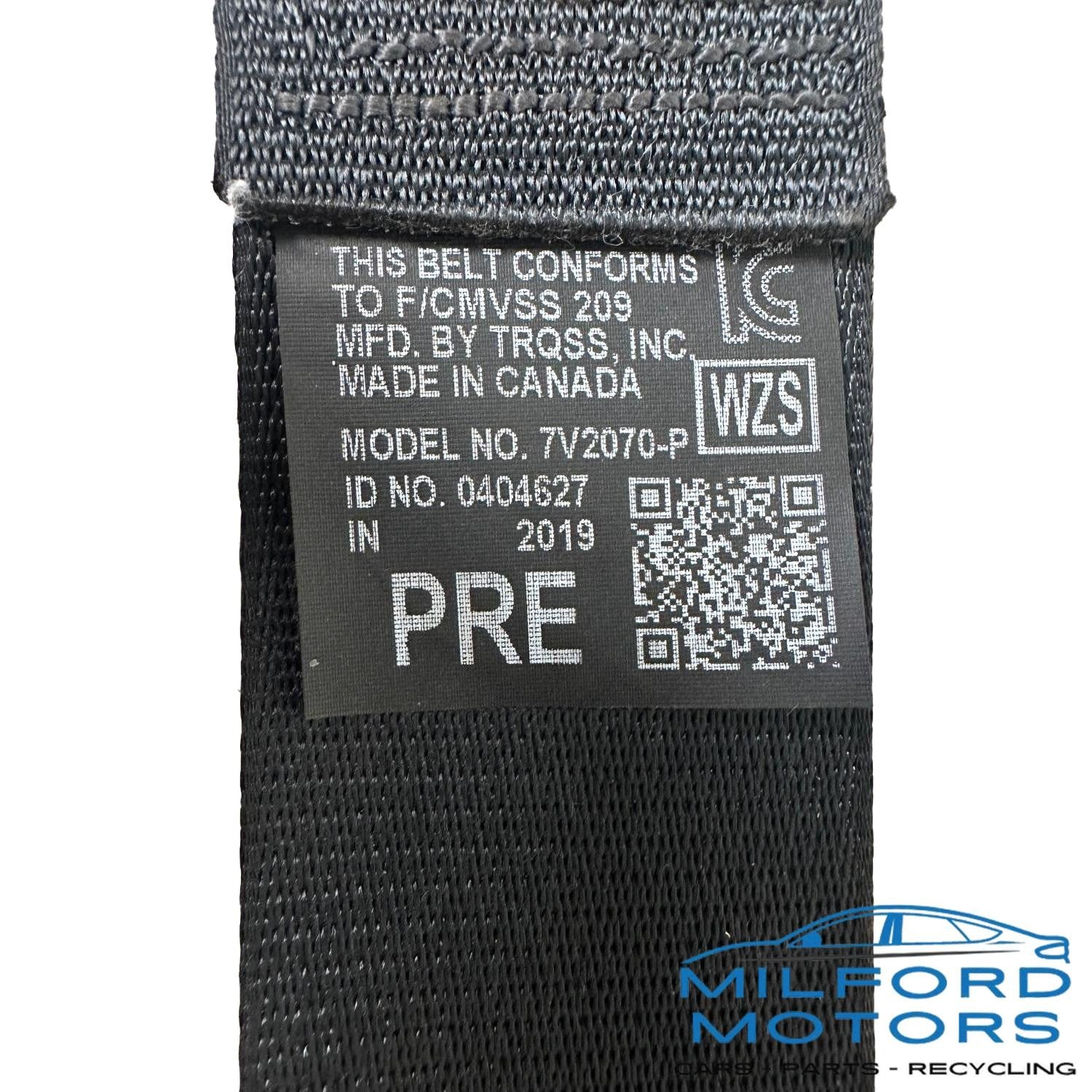 OEM Black Front Seat Belt – Fits 2018-2025 Corolla Cross Camry Corolla RAV4