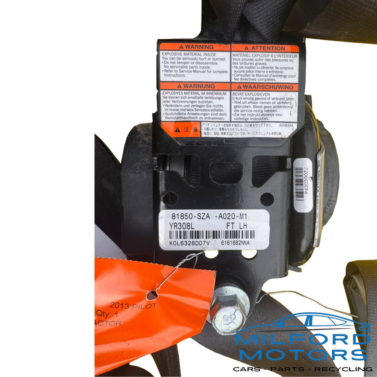 OEM Seat Belt Front Driver Retractor Fits 09-2015 Honda Pilot EX-L SUV 3.5L