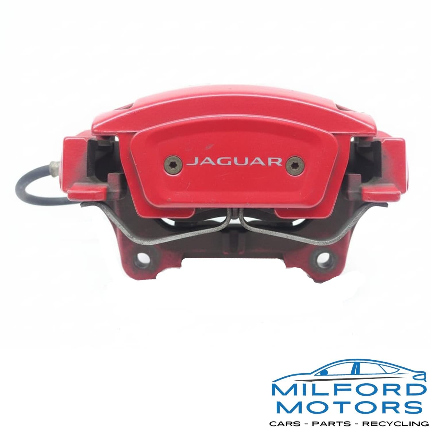 Passenger Caliper Front w/ Painted in Red Fits 2017 Jaguar F-PACE S 3.0L