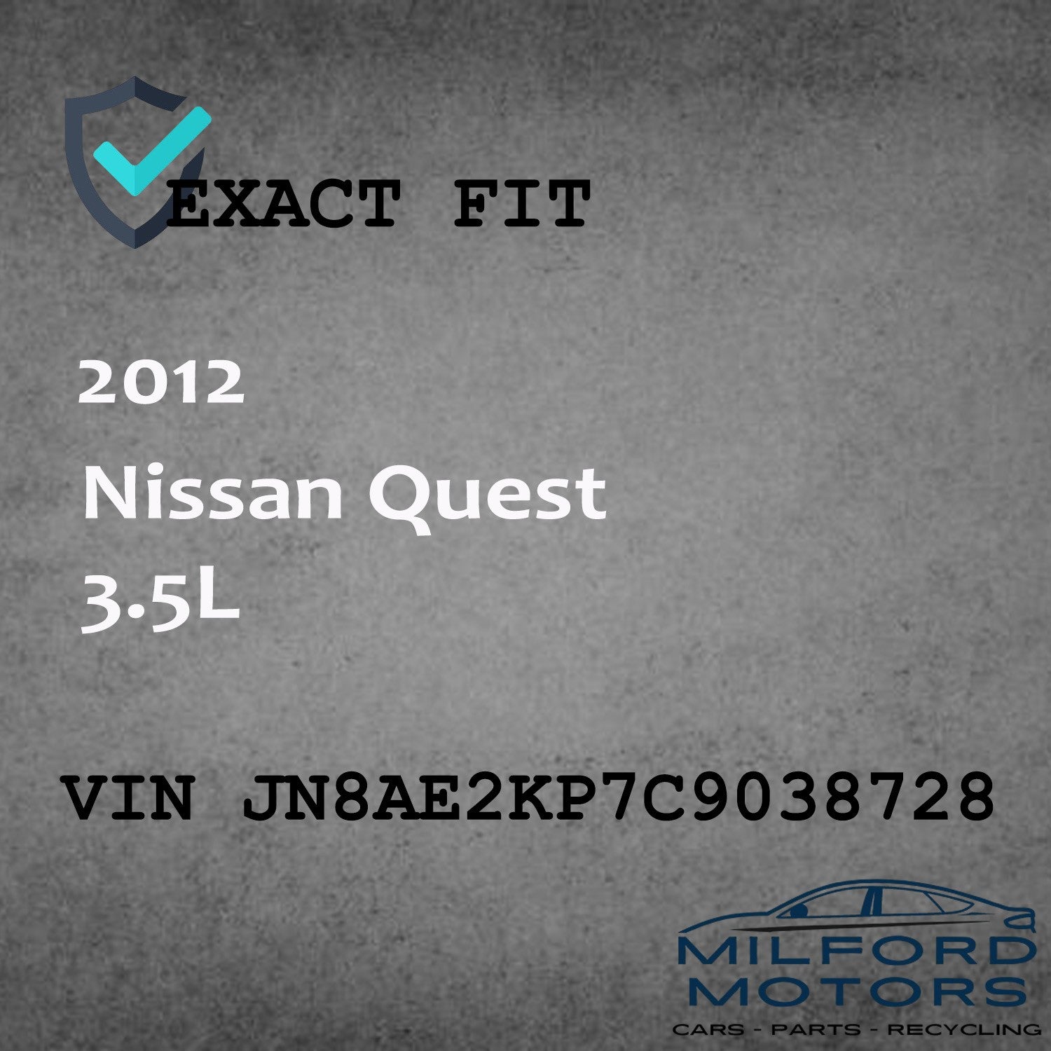 Electronic Control Module Engine/Motor - 2012-2013 Nissan Quest 3.5L 237101JR6B