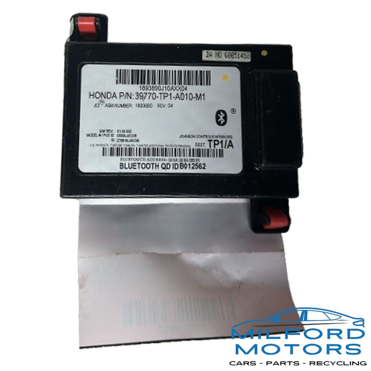 Chassis ECM Communication Bluetooth - 2010 Acura TSX Sedan 2.4L 39770-TP1-A010