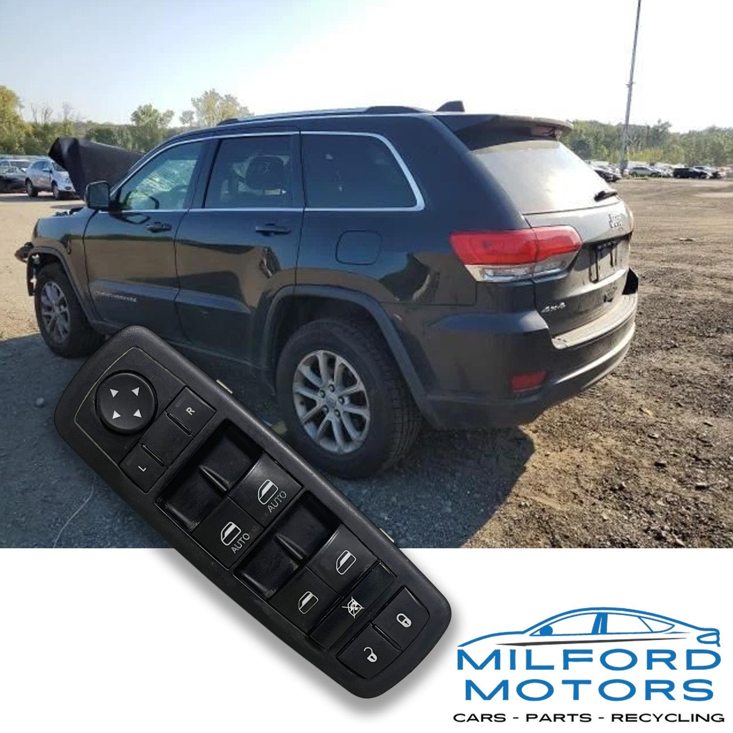 Front Door Driver's Switch Lock & Window Fits 2014-2015 Durango Grand Cherokee