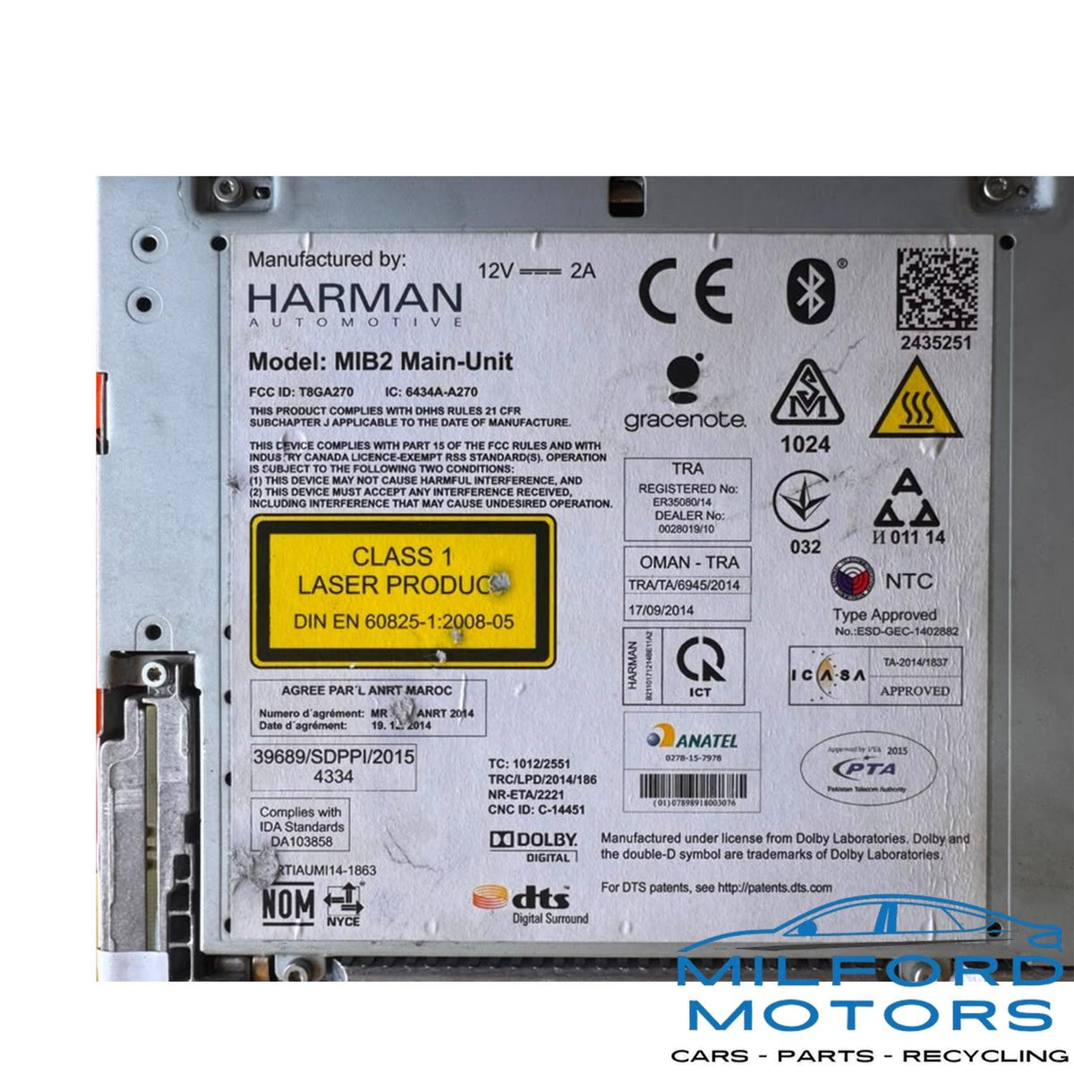 Radio Audio CD Player w/ Navi Fits 18-2020 Audi A5 RS5 SQ5 S5 Q5 2.0L 8W5035880D