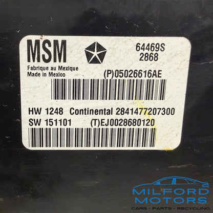 Driver Seat Control Module Fits 2019 Jeep Grand Cherokee 3.6L P0502661AE