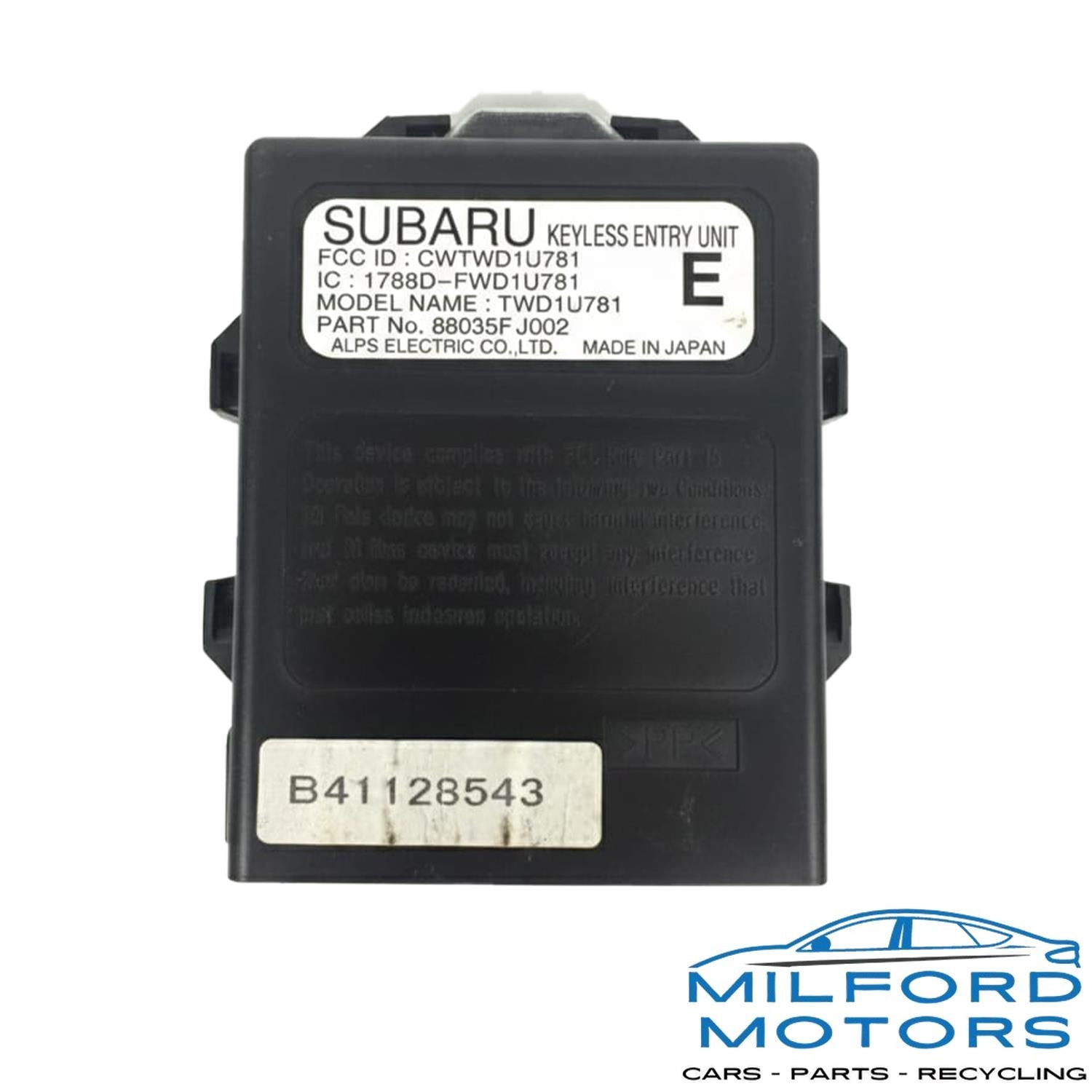 Chassis Theft-locking Keyless Entry Fits 13-2017 Subaru XV Crosstrek 88035FJ002