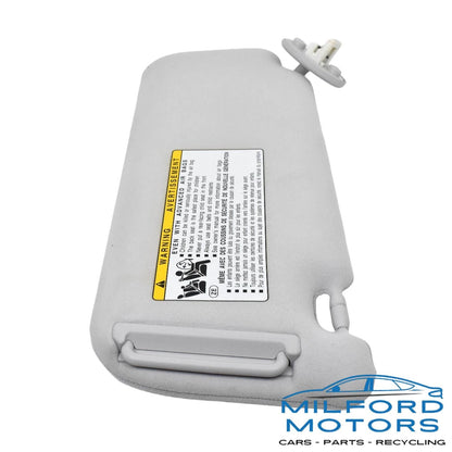 Passenger Right Side Sun Visor Gray Cloth Fits 2017 Toyota Mirai Sedan