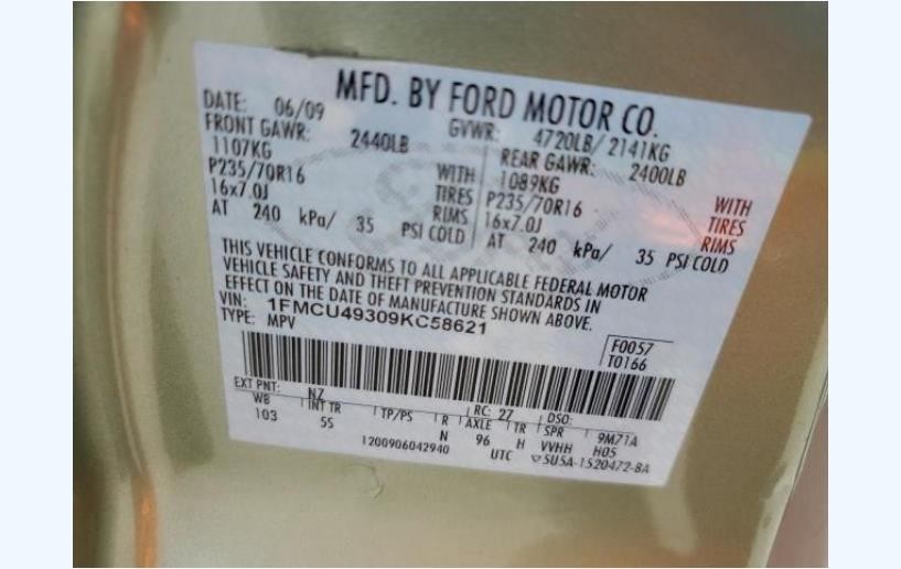 Driver Side Front Electric Door Assembly Fits 08-12 Ford Escape Mercury Mariner