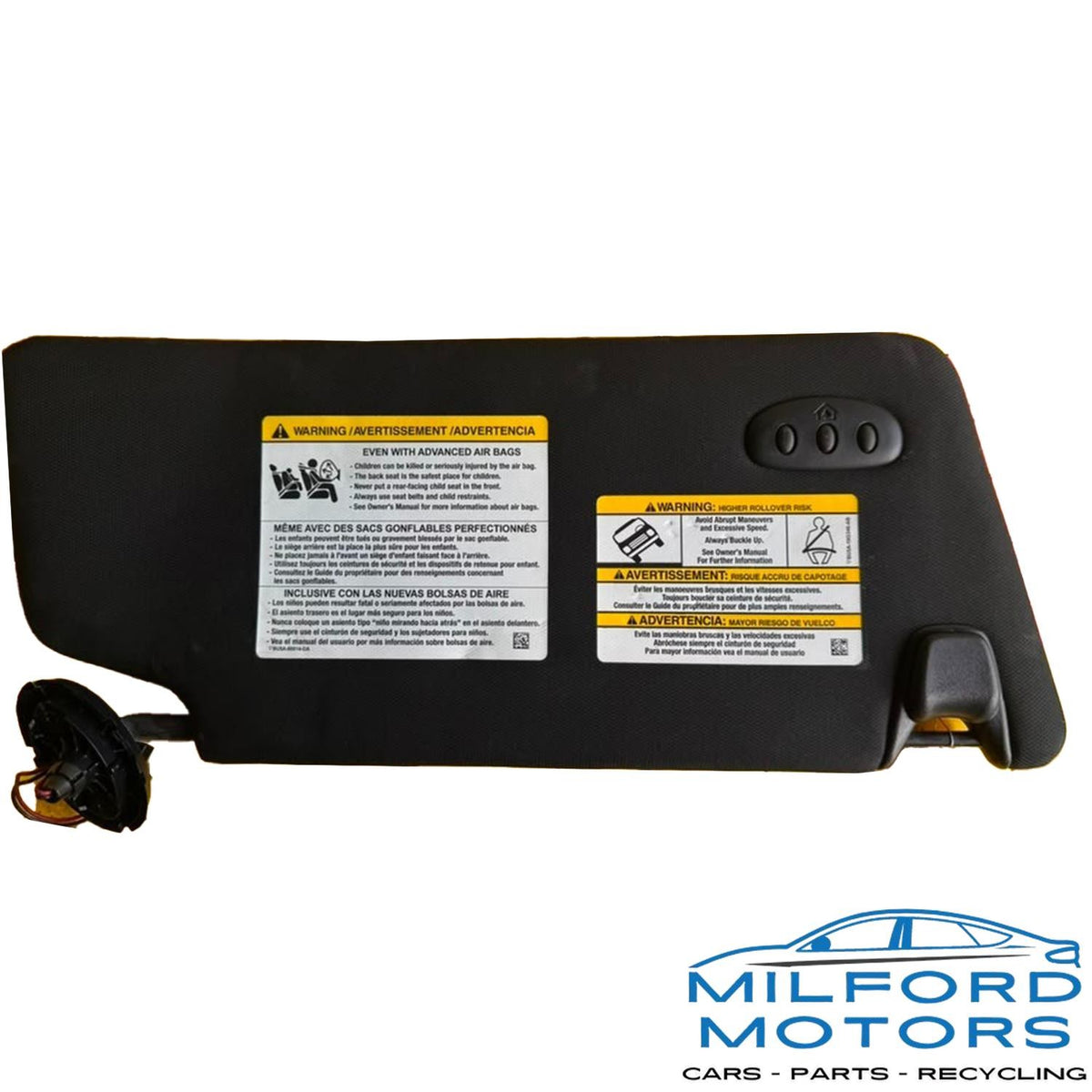 OEM Left Driver Sun Visor w/ Illumination Fits 2016-2019 Ford Explorer SUV 3.5L