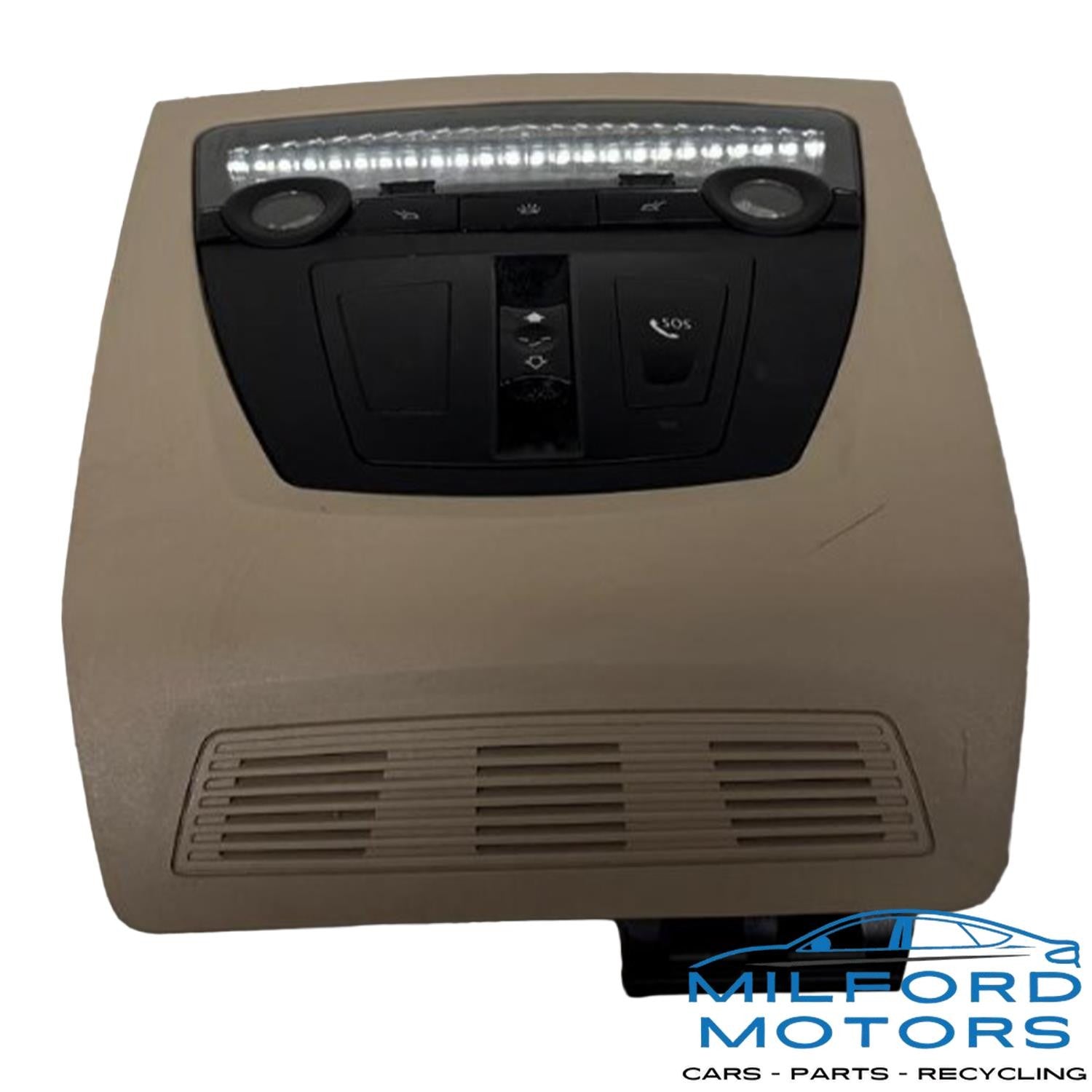 TAN Roof Console Fits 2011 BMW 550i Sedan 4.4L