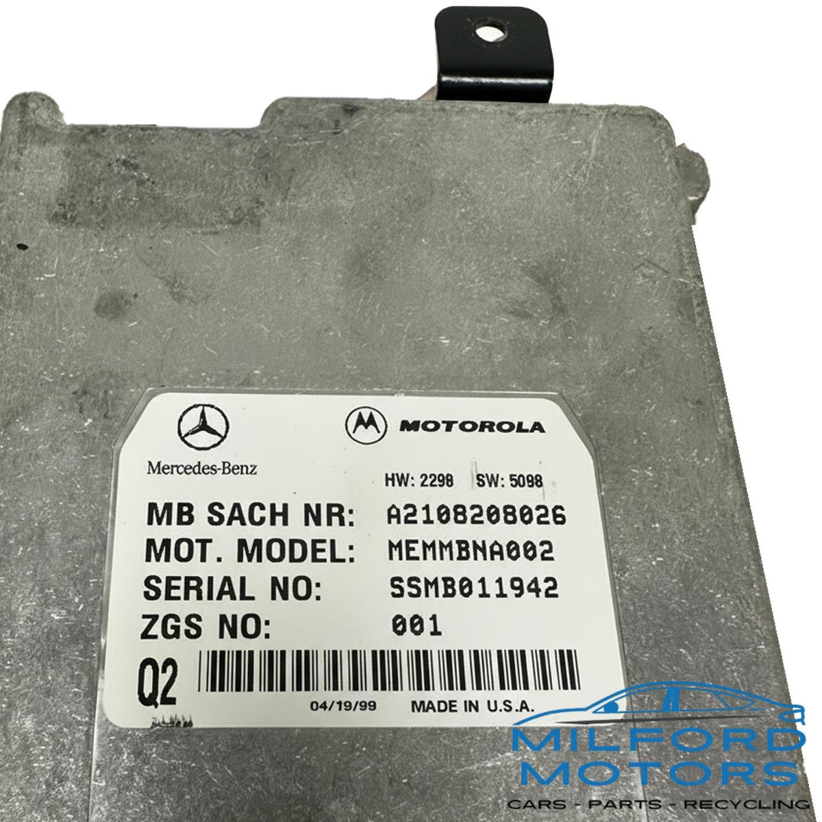Communication Control Module Fits 00-2001 Mercedes-Benz S-Class 5.0L 2108208026