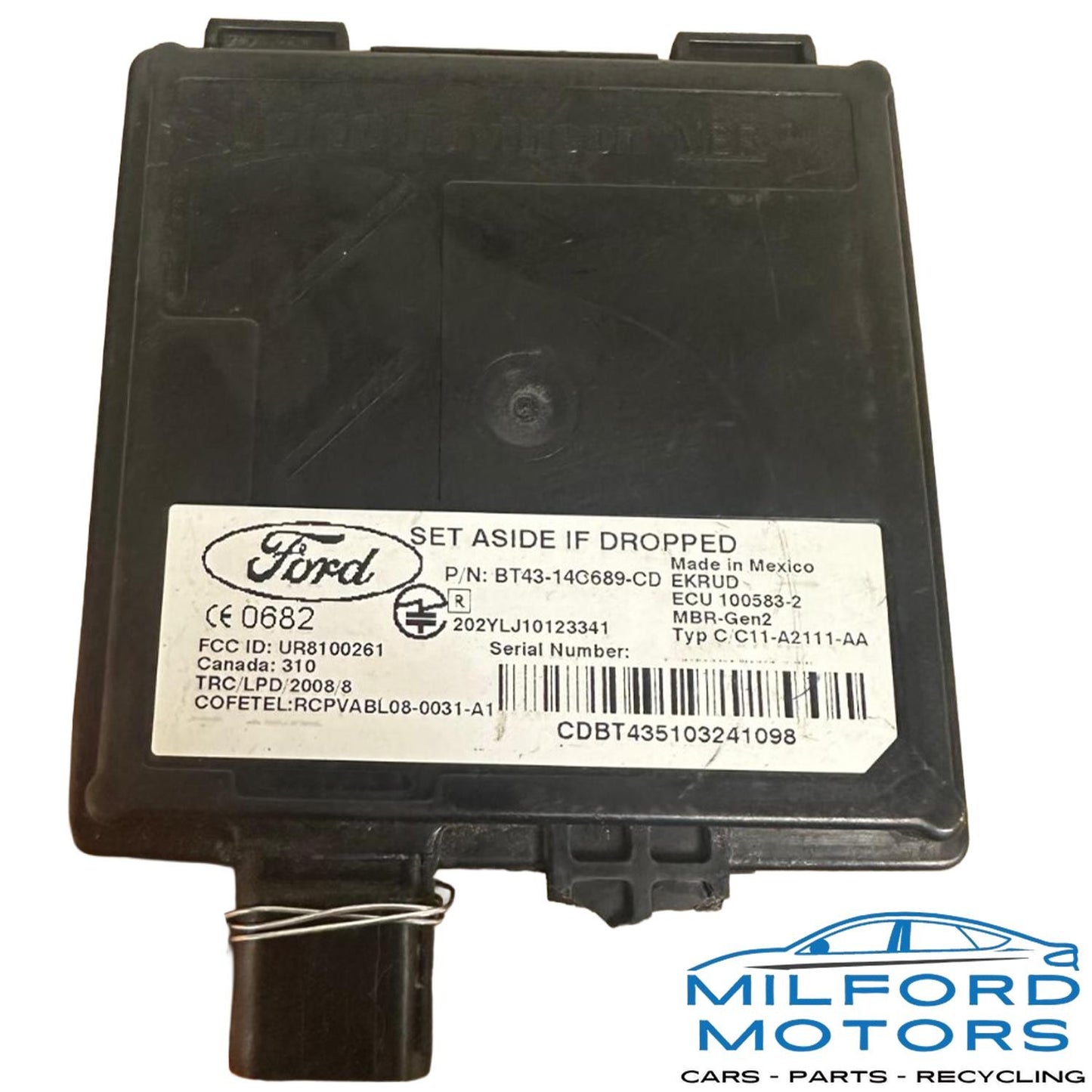 Rear Right Blind Spot Alert Unit Fits 2011-2013 Ford Explorer 3.5L BT4314C689CD