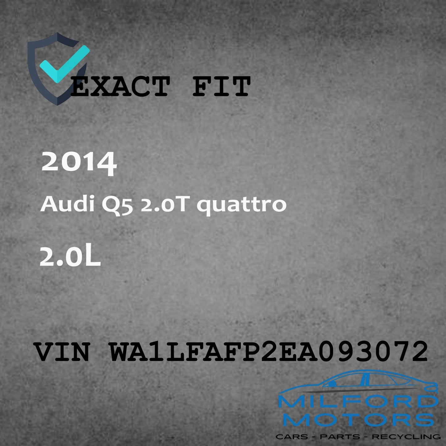 Radio Audio with Face Panel and Receiver Fits for 2014 Audi Q5 Premium Plus 2.0L