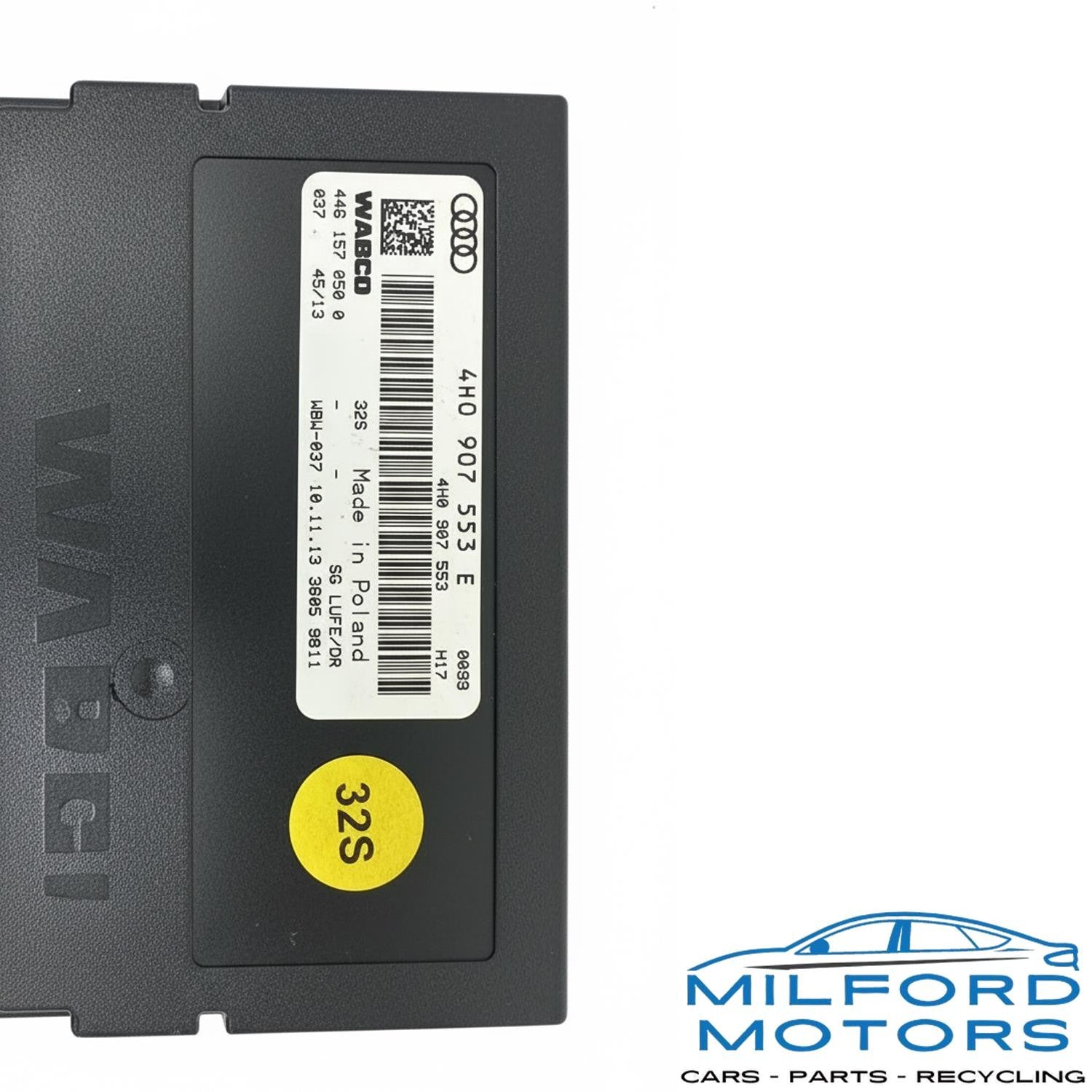 Air Ride Suspension Control Module Fits 2014 Audi S8 Sedan 4.0L ID: 4H0907553E