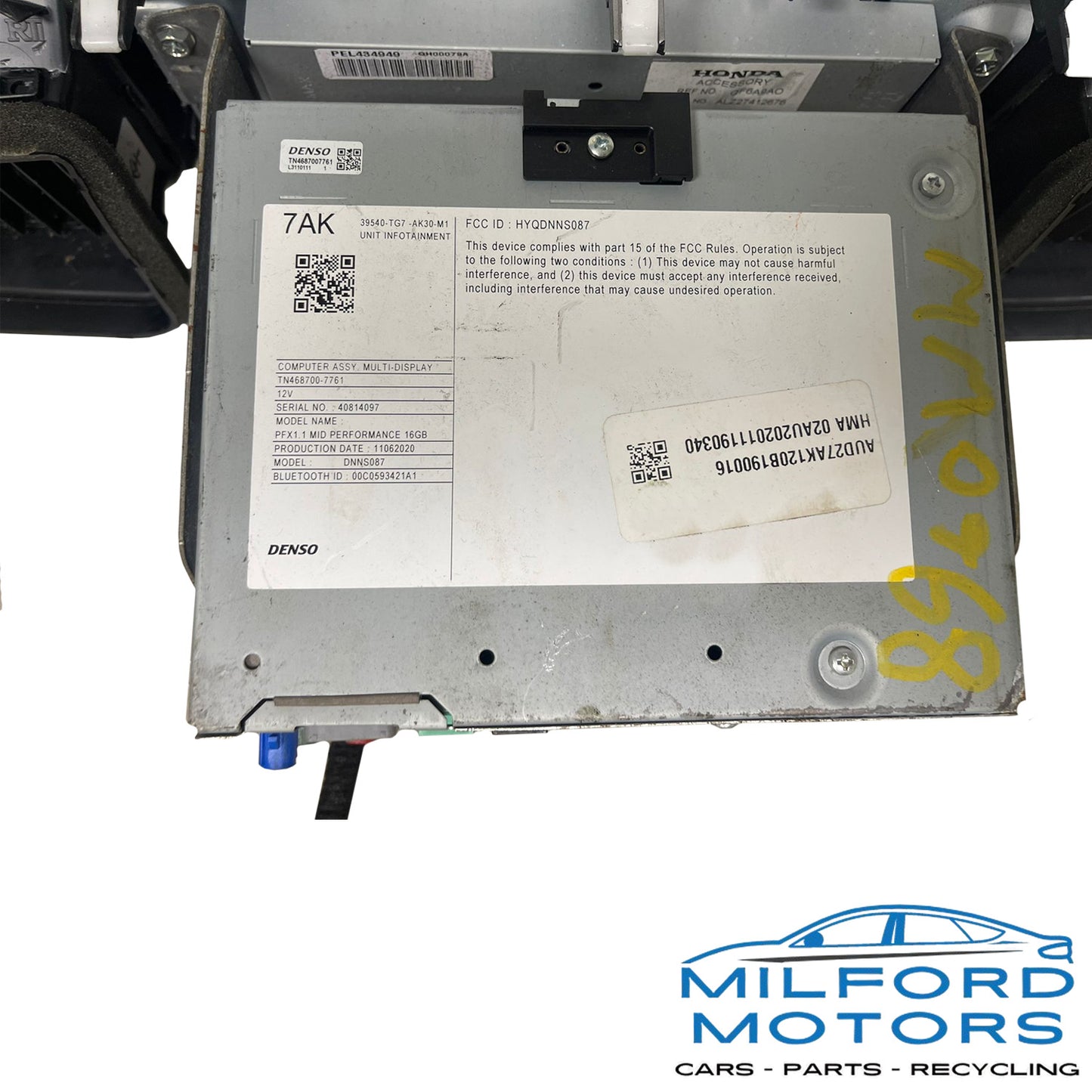 Used Audio Equipment Radio w/ Display Screen  Fits 2019-2022 Honda Pilot 3.5L