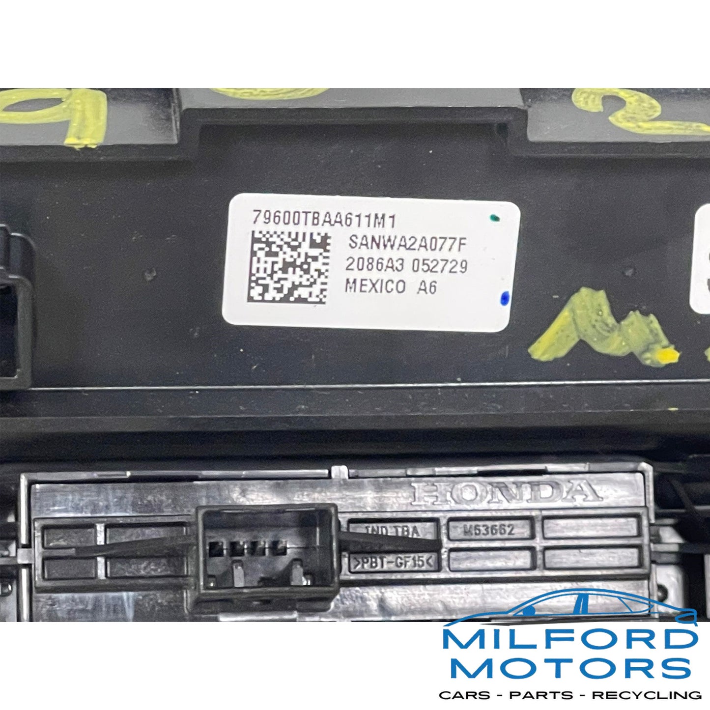 Black Automatic Temperature Control  Fits 2016-2018 Honda Civic Sedan 1.5L