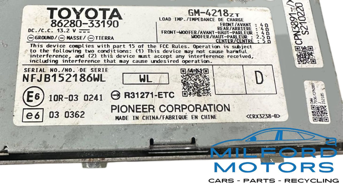 Used Audio Equipment Radio Amplifier 2013-2014 Lexus ES350 Sedan 3.5L