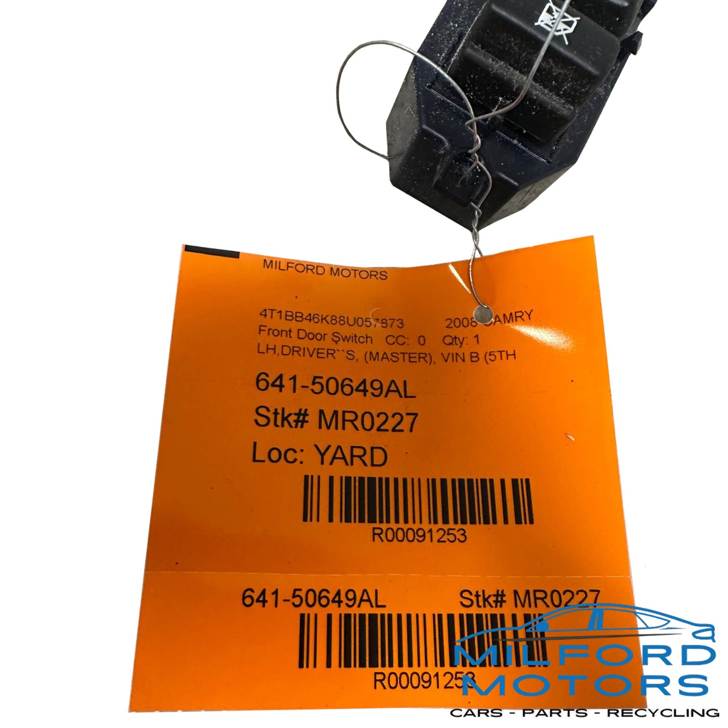 Front Door Switch Drivers Master  Fits 2007-2015 Camry Yaris Tacoma 2.4L