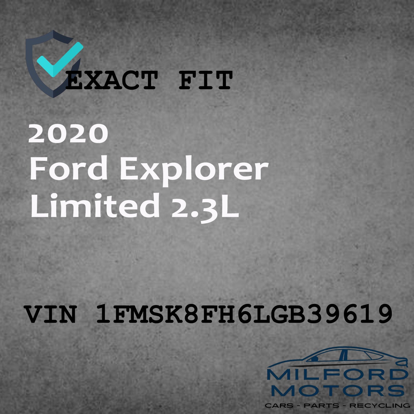 Driver Tail Lamp Quarter Mounted Clear Lens Fits 2020-2024 Ford Explorer 2.3L