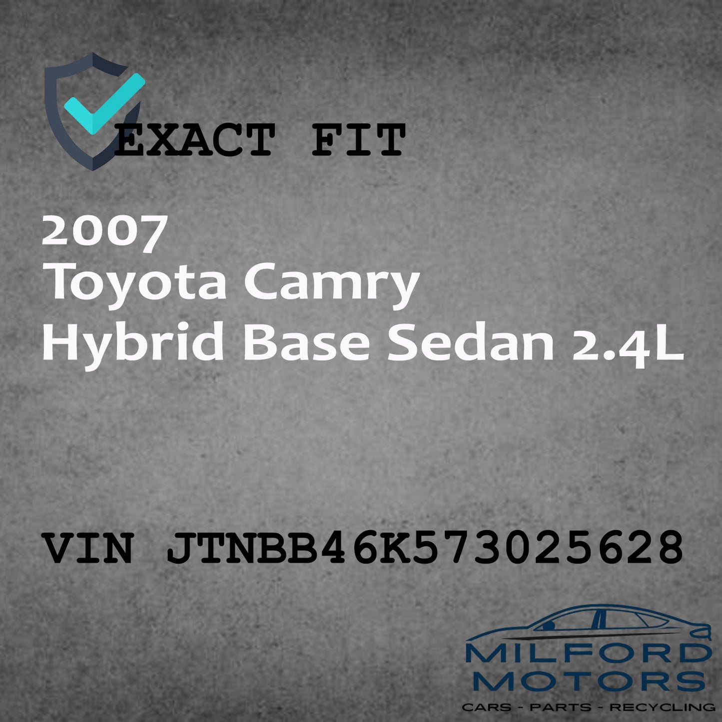 ABS Computer Control Module ECM  Fits 2007-2009 Toyota Camry 2.4L