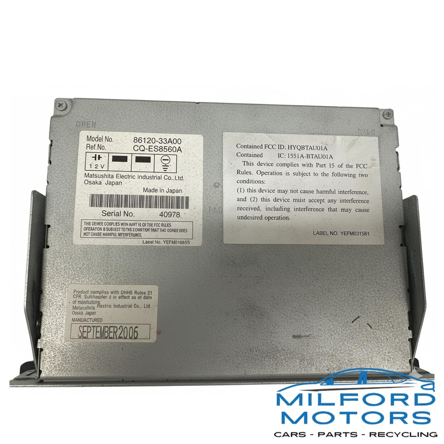 Audio Equipment Radio Receiver CD  Fits 2007-2009 Toyota Camry Hybrid 2.4L