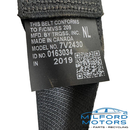Rear Driver Side Black Seat Belt  Fits 2019 Toyota RAV4 XLE 2.5L