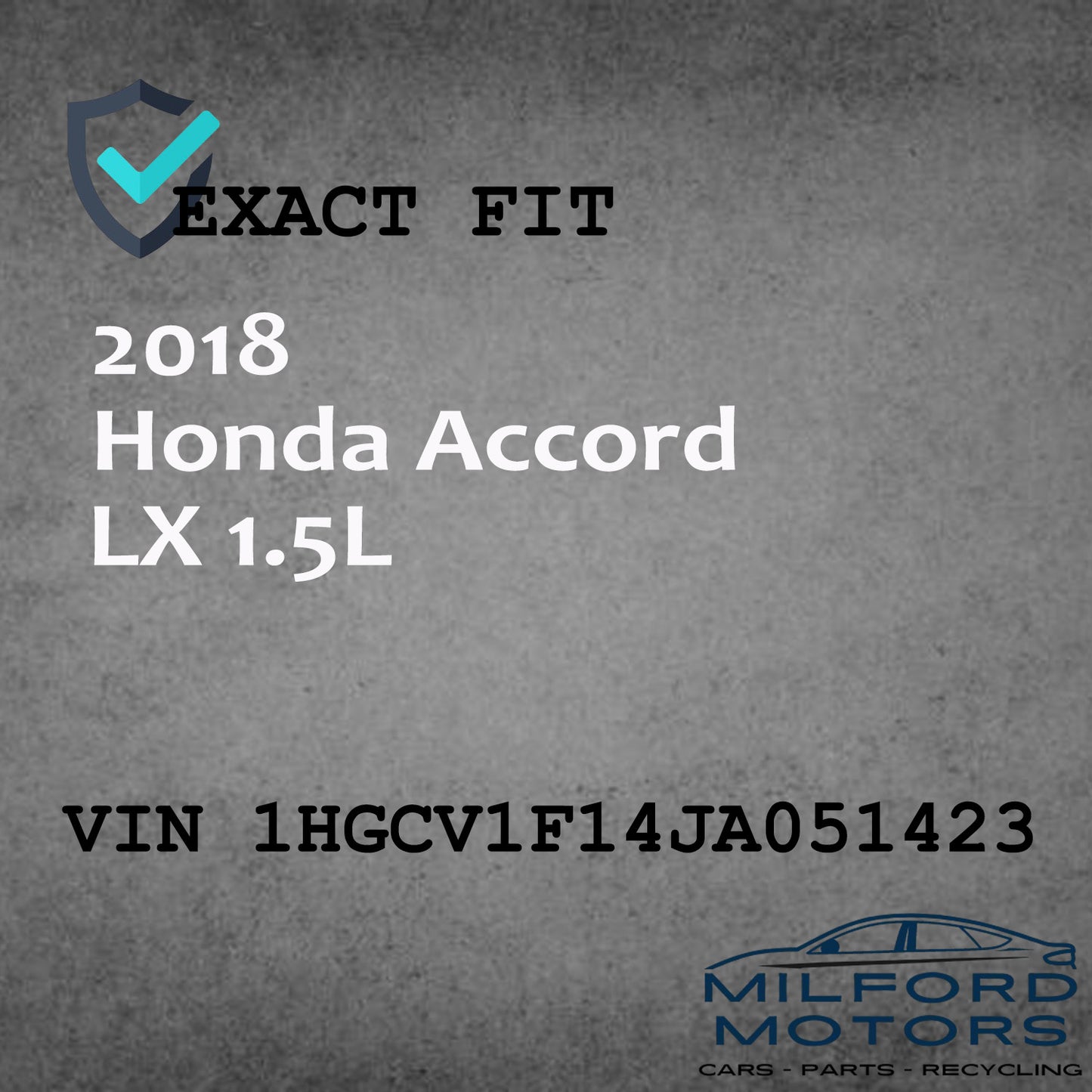 Intercooler Turbocharged  Fits 2018-2021 Honda Accord 1.5L