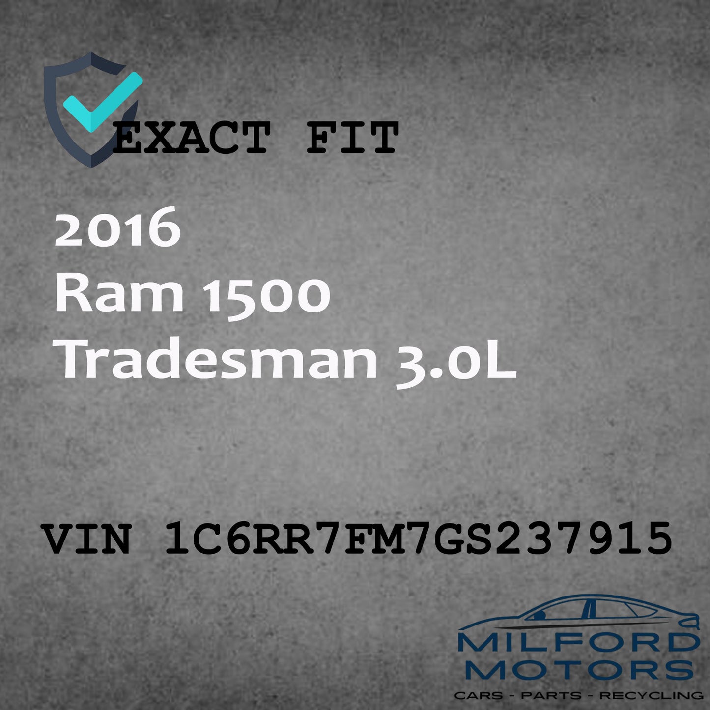 Transmission Gear Shift Assembly Fits 2016 Ram 1500 Tradesman 3.0L