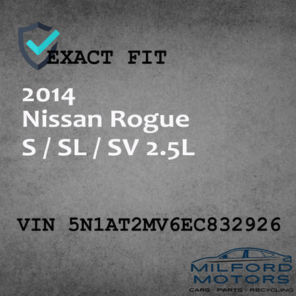 White Driver Side View Mirror Non-Heated Fits 2014-2016 Nissan Rogue 2.5L