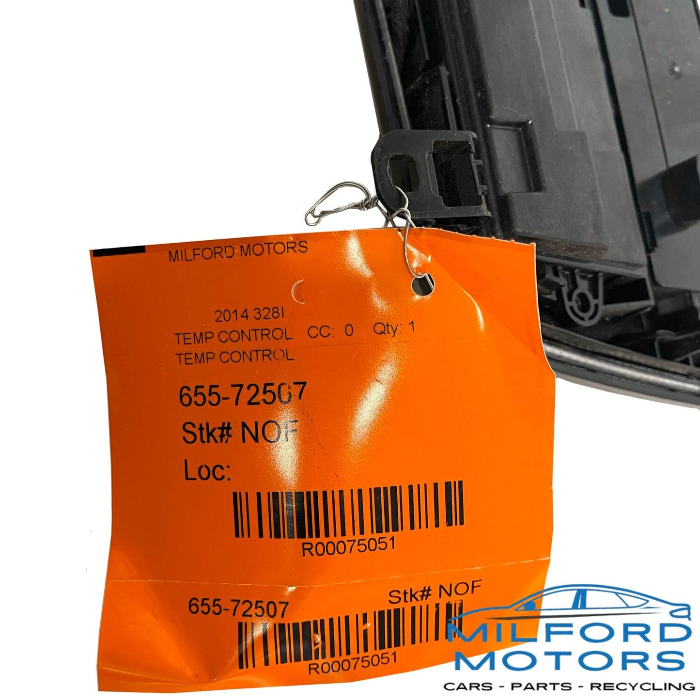 Black Manual Temperature Control Fits 2014-2015 BMW 320i 328i 335i 2.0L 3.0L