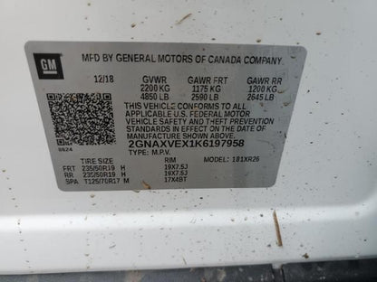 Black Manual Temperature Control Fits 2018-2019 Chevrolet Equinox LT 2.0L