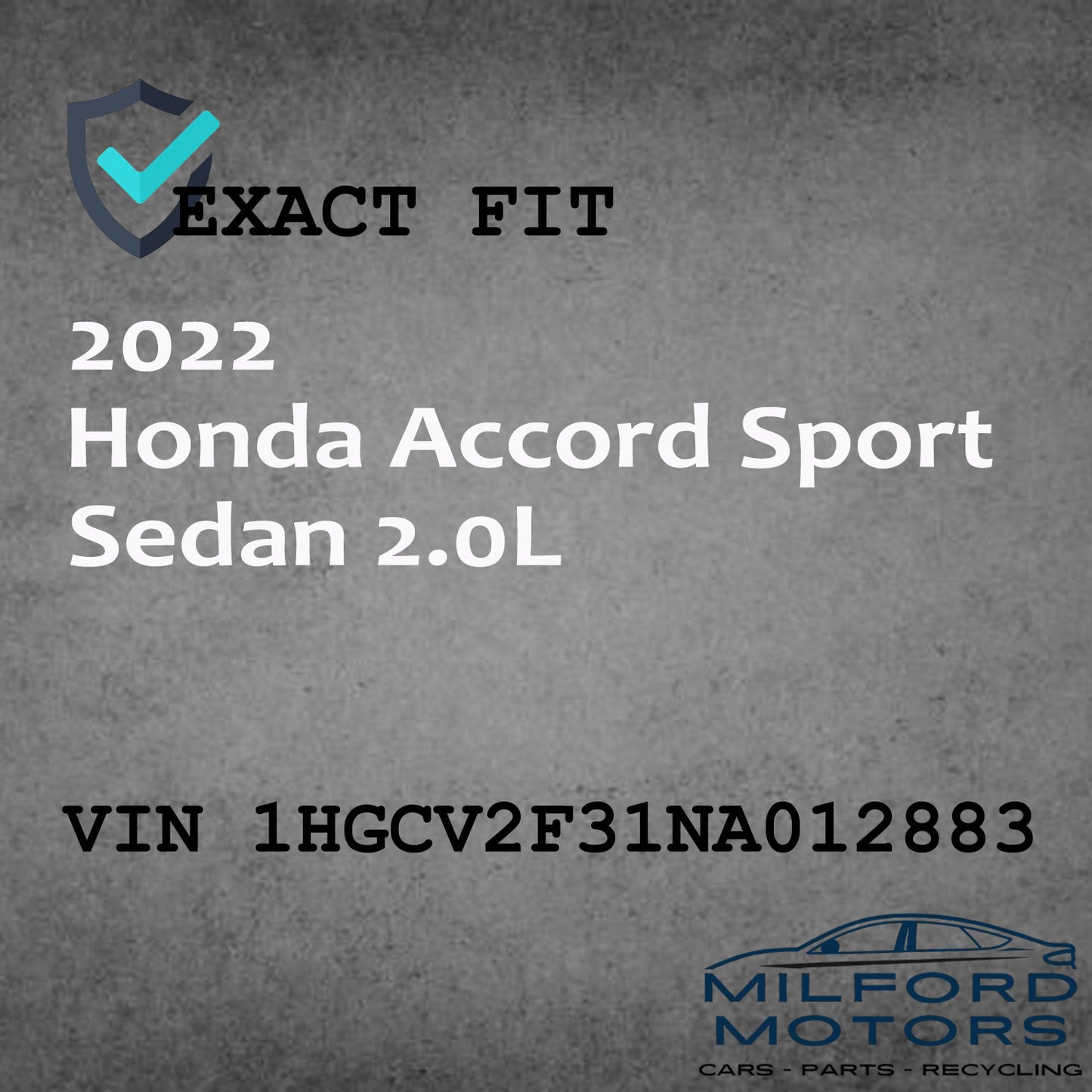 Electronic Control Module (ECM)  Fits 2021-2022 Honda Accord Sedan 2.0L