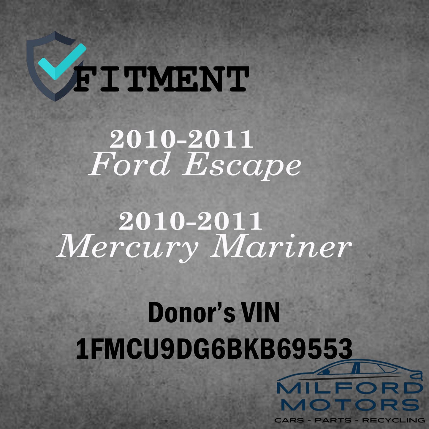 Electronic Control Module (ECM) Fits 2010-2011 Escape Mariner 3.0L (Auto trans)