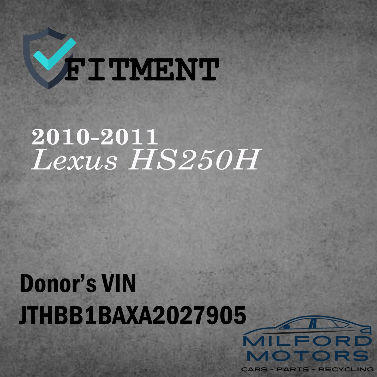 Engine ECM Electronic Control Module Fits 2010-2011 HS250h 2.4L ID 89981-75030