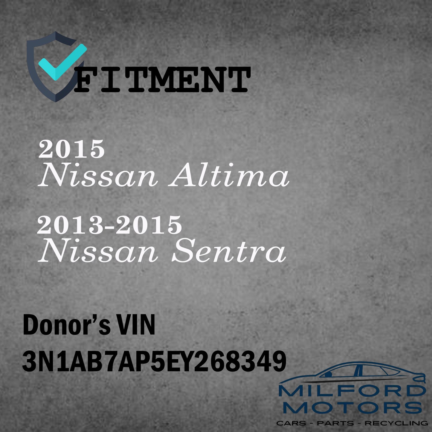 ECM Control Module Engine/Motor (CVT) Fits 2013-2015 Altima Sentra 2.5L 1.8L