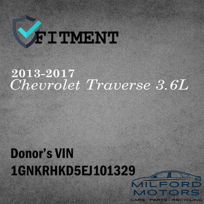 Passenger Side Tail Lamp Lid Mounted Fits 2013-2017 Chevrolet Traverse 3.6L